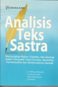 Image of Analisis teks sastra