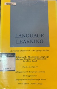 Image of Language learning: a journal of research in language studies Vol. 59 no. 4 2009