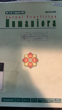 Image of Jurnal penelitian humaniora Vol. 3 no. 2 (Agustus 2002)
