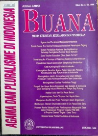 Image of Jurnal ilmiah buana : media keilmuan, keislaman dan pendidikan, Edisi 11, 1996