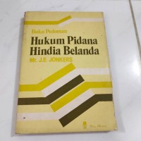 Image of Buku pedoman: Hukum pidana hindia belanda