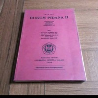 Image of Materi hukum pidana II bagian ke Ketiga : bab 1 penyertaan, bab II Recidive (pengulangan)