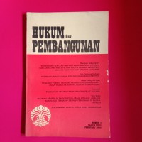 Image of Hukum dan pembangunan: No 1 tahun xxix februari 1999