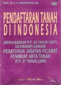 Image of Pendaftaran tanah di indonesia