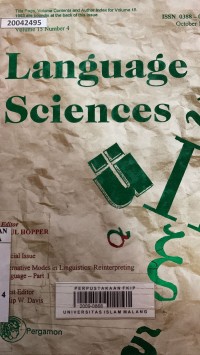 Image of Language sciences Vol. 15 no. 4 1993