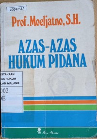 Image of Azas-azas hukum pidana