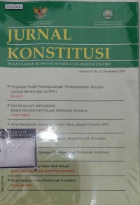 Image of Jurnal konstitusi: Pusat konstitusi fakultas hukum unisma. vol. II. nomor. 2. 2010