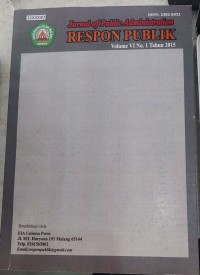 Image of Journal of public administration respon publik vol. III no. 2 . 2013