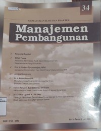 Image of Mamadukan ilmu dan praktek : Manajemen pembangunan no. 34 X. 2001