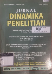 Image of Jurnal dinamika penelitian vol. 13 no. 2 2013