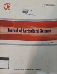 Image of Journal of agricultural science vol.4. no.8. 2012