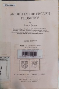 Image of An outline of english phonetics