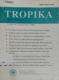 Image of Tropika jurnal pertanian vol.6 no.2 1998