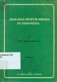 Image of Asas-asas hukum pidana di Indonesia