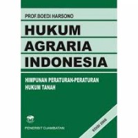 Image of Hukum agraria Indonesia