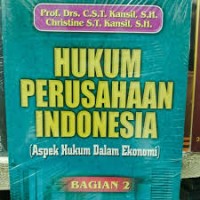 Image of Hukum perusahaan Indonesia (aspek hukum dalam ekonomi) (bagian 2)