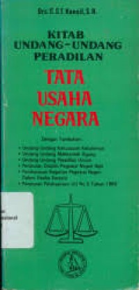 Image of Kitab undang-undang peradilan tata usaha negara
