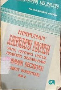 Image of Himpunan jurisprudensi Indonesia yang penting untuk praktek sehari-hari (Landmark Decision) berikut komentar (jilid II)