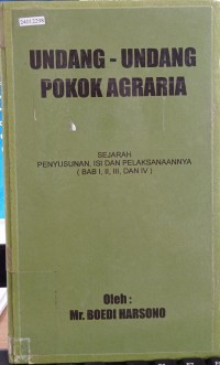 Image of Undang-undang pokok agraria