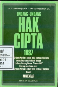 Image of Undang-undang hak cipta 1987