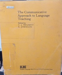 Image of The communicative approach to language teaching