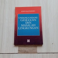 Image of Undang-undang gangguan dan masalah lingkungan
