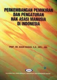 Image of Perkembangan pemikiran dan pengaturan hak asasi manusia di indonesia