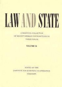 Image of Law and state: A biannual, collection af recent german contributions to these fields