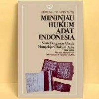 Image of Meninjau hukum adat indonesia: suatu pengantar untuk mempelajari hukum adat edisi ketiga