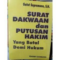 Image of Surat dakwaan dan putusan hakim yang batal demi hukum