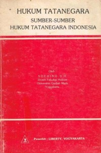 Image of Hukum tatanegara sumber-sumber hukum tatanegara indonesia