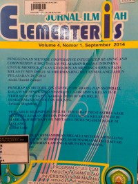 Image of Jurnal ilmiah elementeris vol. 4. no. 1. 2014
