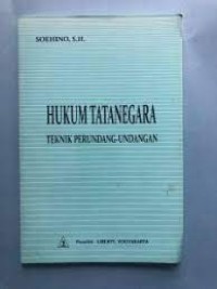 Image of Hukum tatanegara: Teknik perundang-undangan