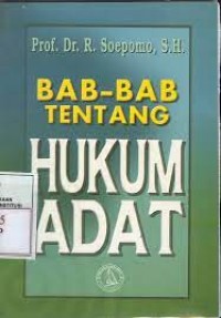 Image of Bab-bab tentang hukum adat