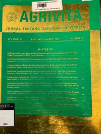 Image of AGRIVITA: jurnal tentang ilmu-ilmu pertanian Vol. 18 no. 1 januari-april 1995