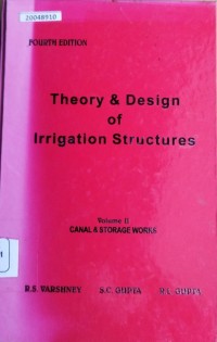 Image of Theory & design of irrigation structures