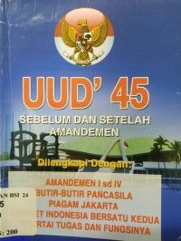 Image of UUD' 45: Sebelum dan setelah amandemen