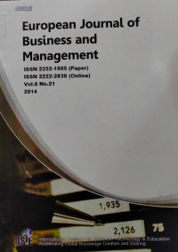 Image of European journal of business and management vol. 6 no. 21. 2014