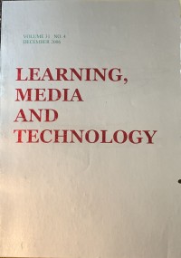 Image of Learning, media and technology Vol. 31 no. 4 2006