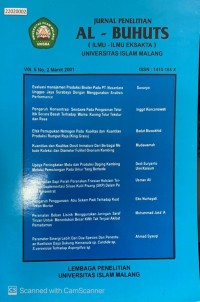 Image of Jurnal penelitian: AL-BUHUTS (ilmu-ilmu eksakta) vol. 5 no. 2 maret 2001
