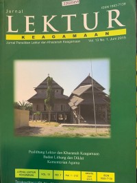 Image of Jurnal lektur keagamaan: jurnal penelitian lektur dan khazanah keagamaan vol. 13 no. 1 juni 2015