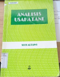 Image of Analisis usahatani