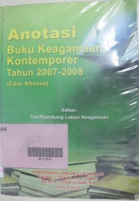 Image of Anotasi buku keagamaan kontemporer tahun 2007-2008 (edisi khusus)