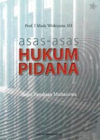 Image of Asas asas hukum pidana buku panduan mahasiswa