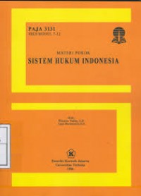 Image of Buku materi pokok sistem hukum indonesia