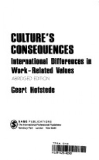 Image of Culture's consequences, international differences in work-related values