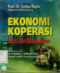 Image of Ekonomi koperasi: teori dan manajemen