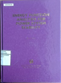 Image of Energy function analysis for power system stability