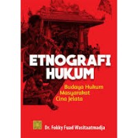 Image of Etnografi hukum: budaya hukum masyarakat Cina jelata