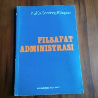 Image of Filsafat administrasi